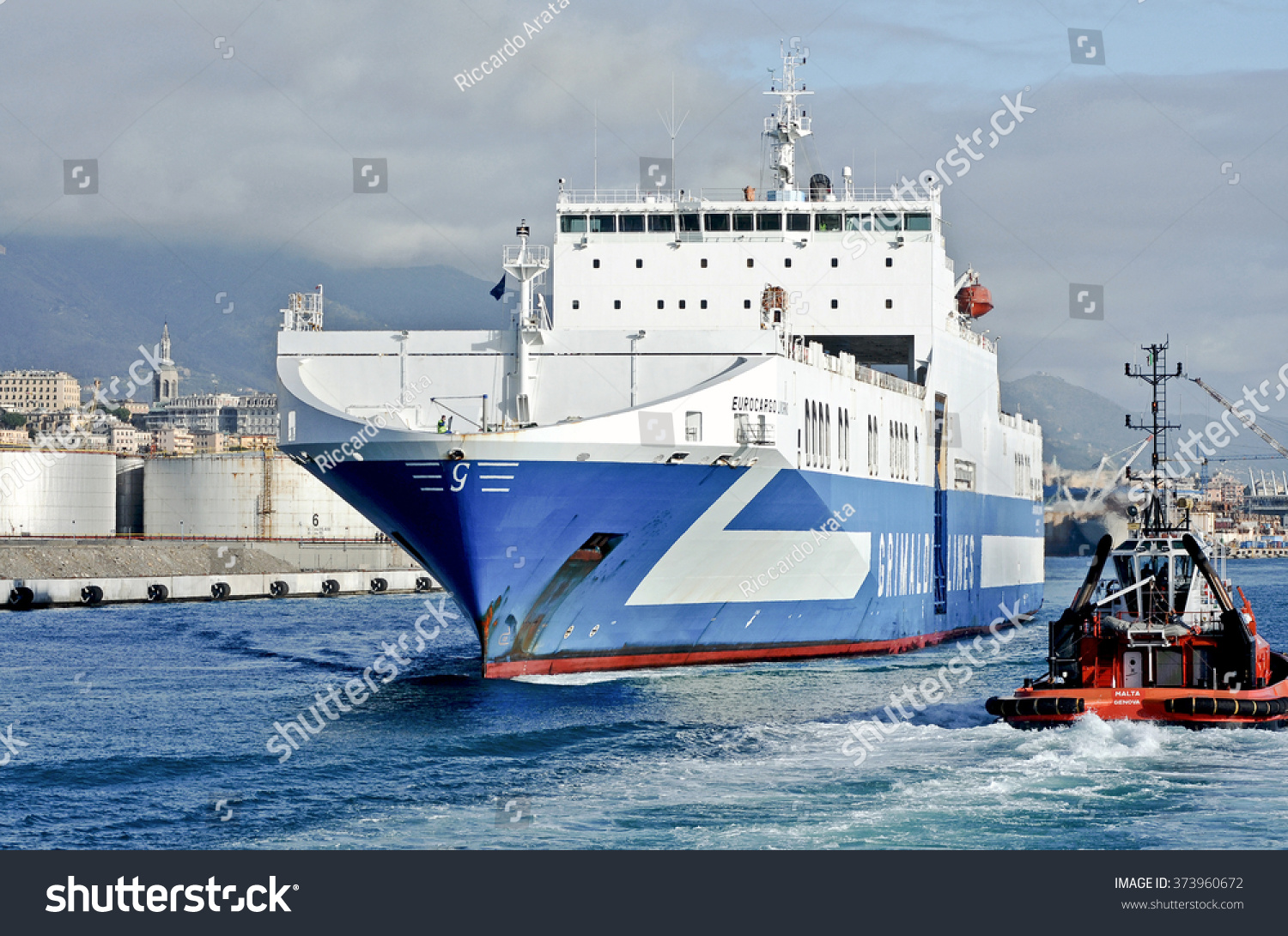 Genoa, Italy - February 5, 2016: Eurocargo Livorno Is A Roro Ferry ...