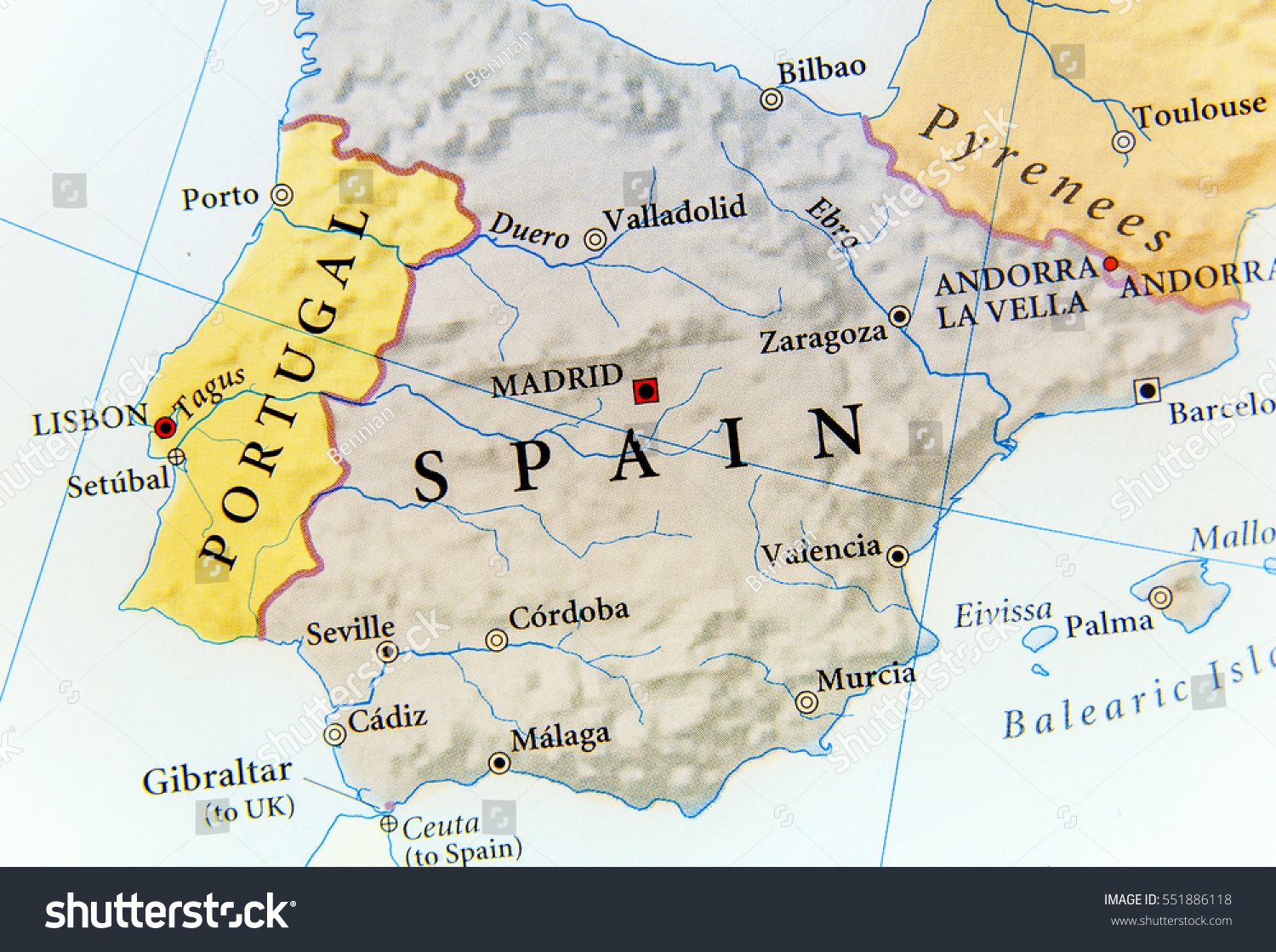 geographic-map-spain-important-cities-stock-photo-edit-now-551886118