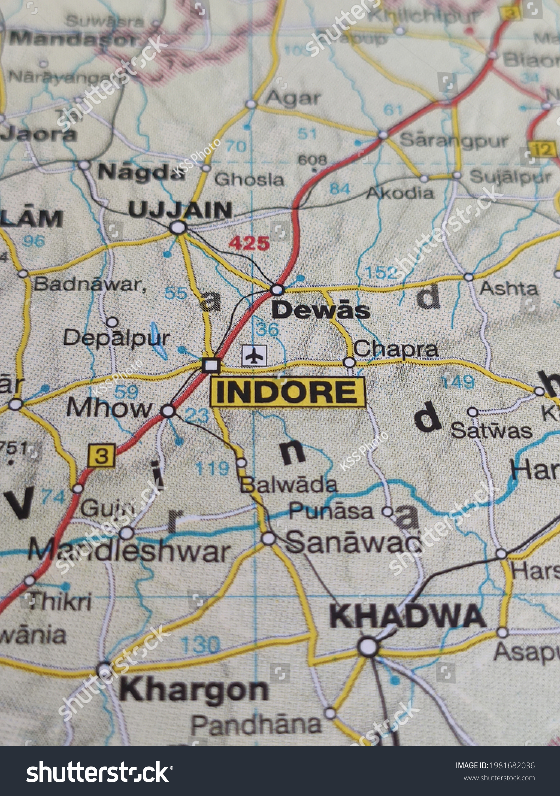 Indore City Road Map Geography Concept Macro Closeup Road Map Stock Photo 1981682036 |  Shutterstock