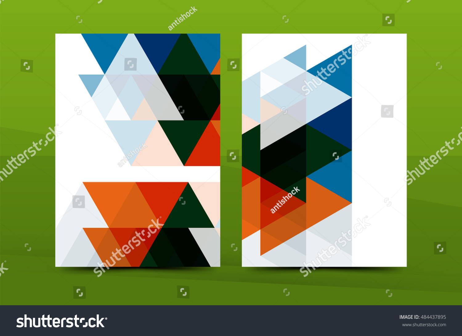 Geometric Mosaic Design A4 Size Business Stock Illustration 484437895 ...