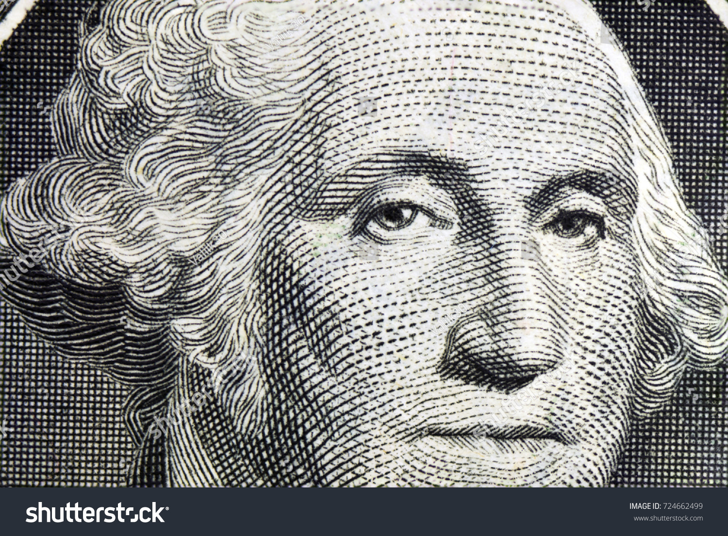 George Washington On Dollar Bill Stock Photo 724662499 | Shutterstock