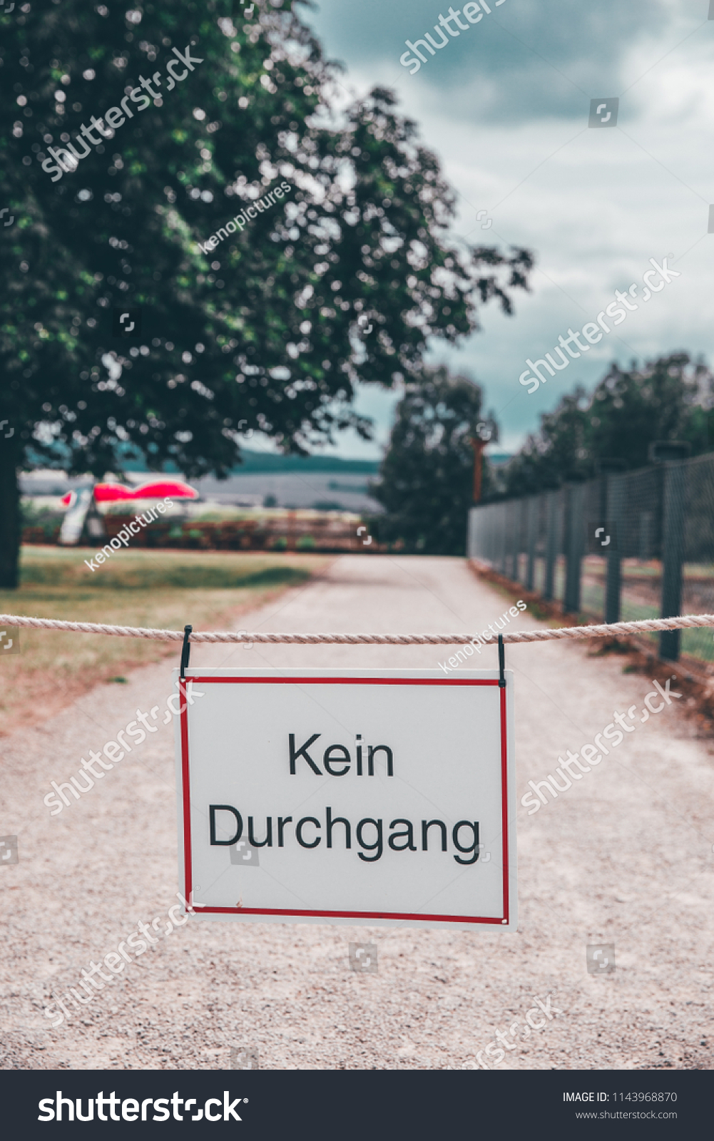 German Kein Durchgang Schild Private Road Stock Photo Edit Now