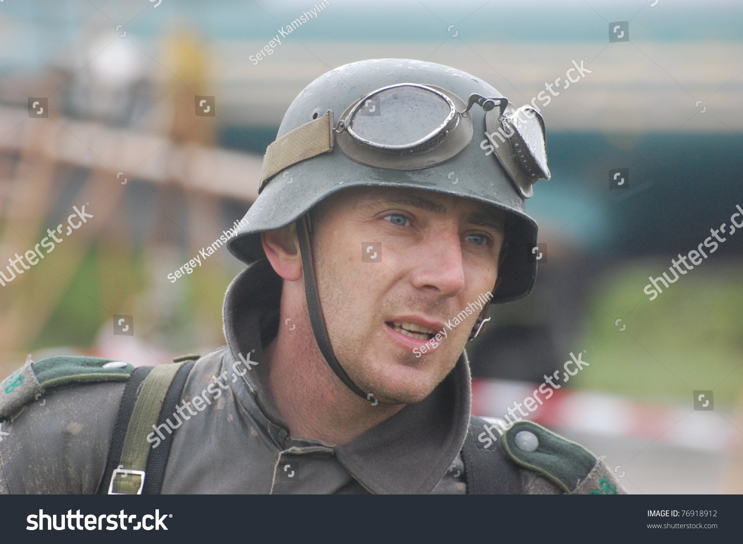 German Soldier . Ww2 Reenactment In Kiev,Ukraine Stock Photo 76918912 ...