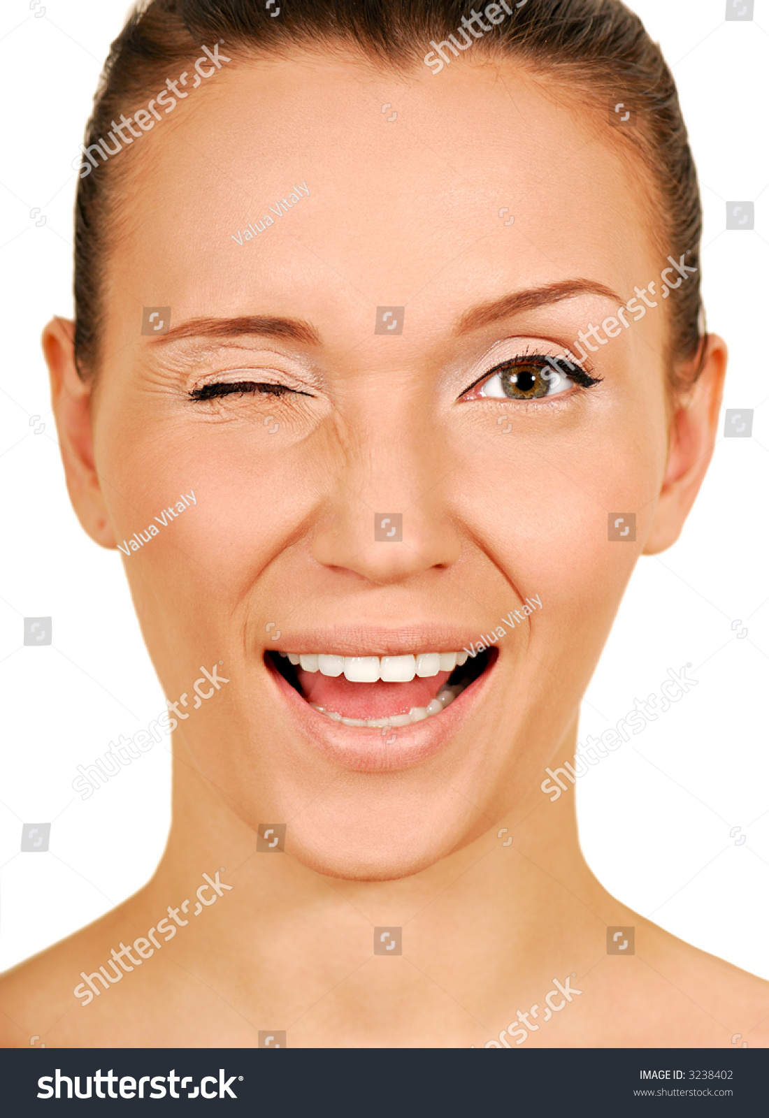 Gesturing Give Wink Facial Gesture Face Stock Photo 3238402 - Shutterstock