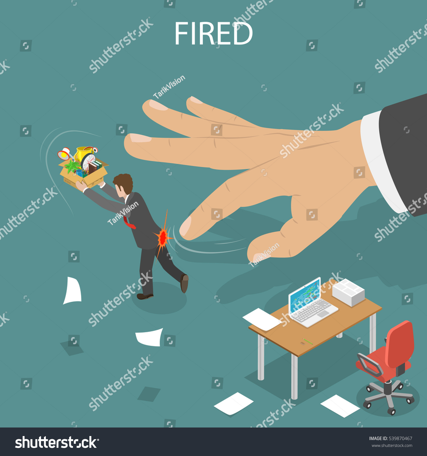 Getting Fired Isometric Flat Low Poly Stock Illustration 539870467 Getting Fired Isometric Flat Low Poly Stock Illustration 539870467