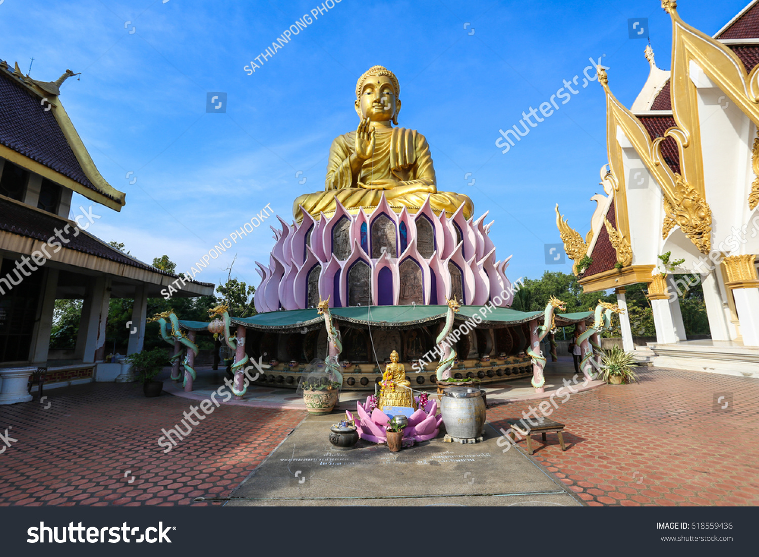 Giant Dragon Temple Wat Samphran Nakhon Stock Photo Edit Now