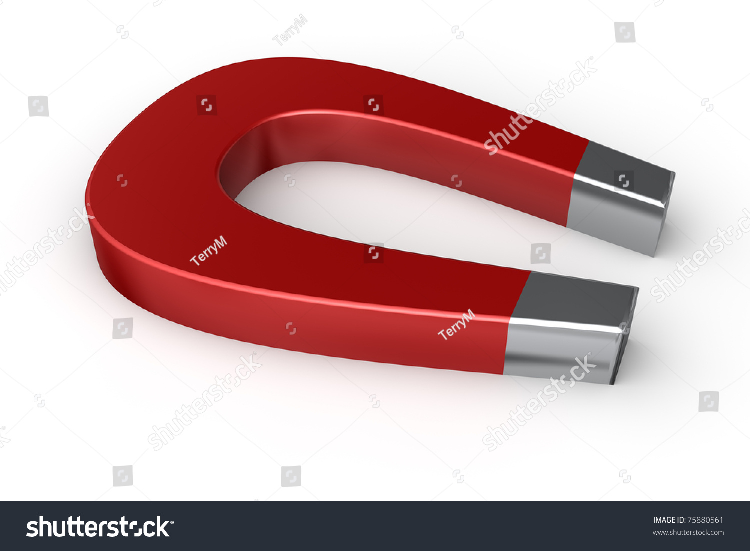 Giant Red Horseshoe Magnet Stock Photo 75880561 : Shutterstock