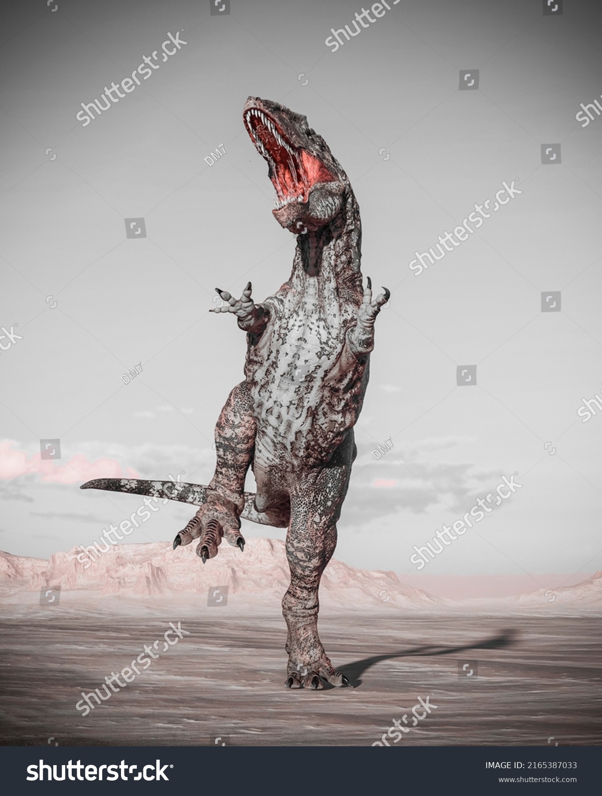 Giganotosaurus Very Aggressive On Sunset Desert Stock Illustration 2165387033 Shutterstock 4378