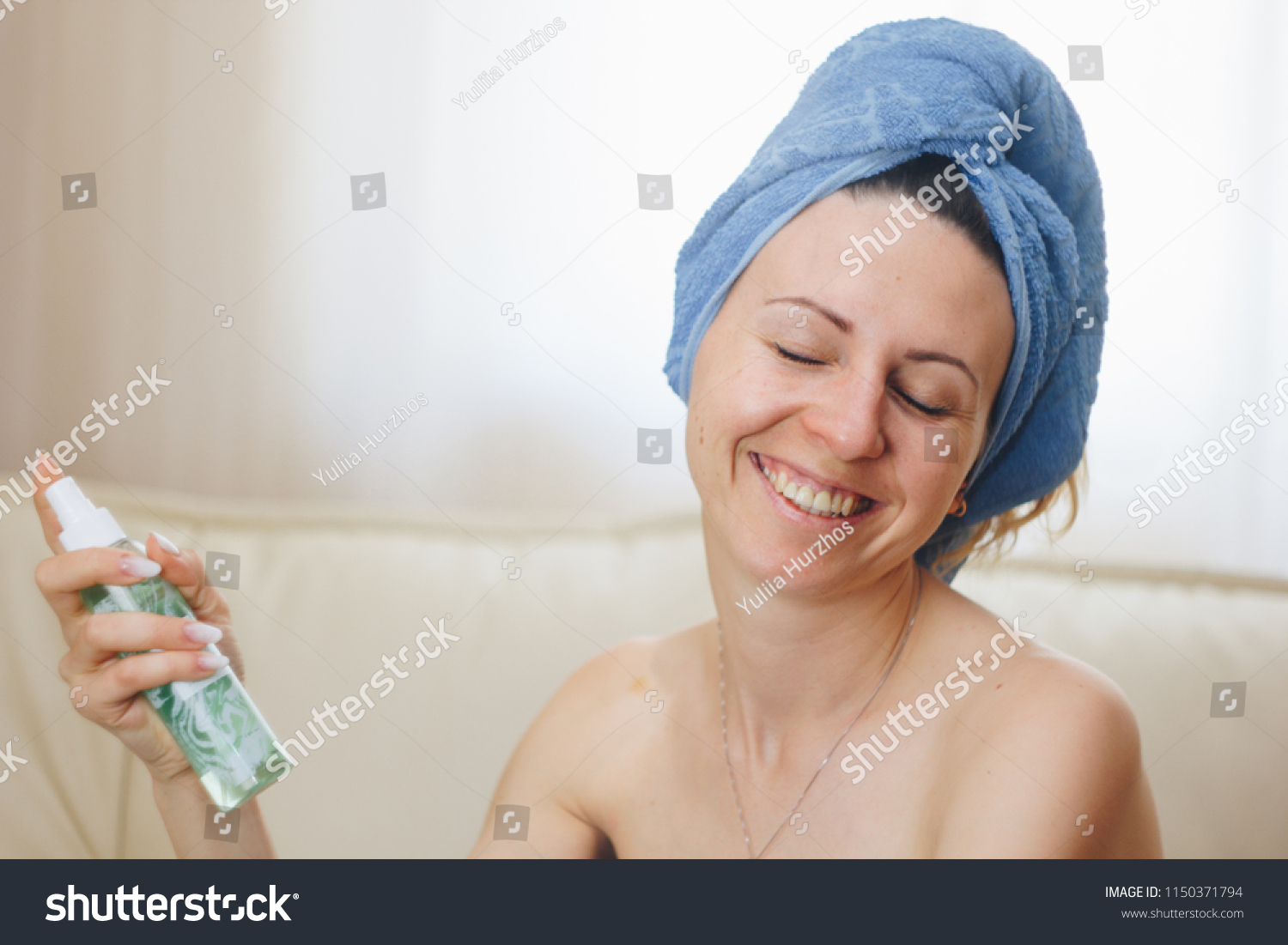 after her shower