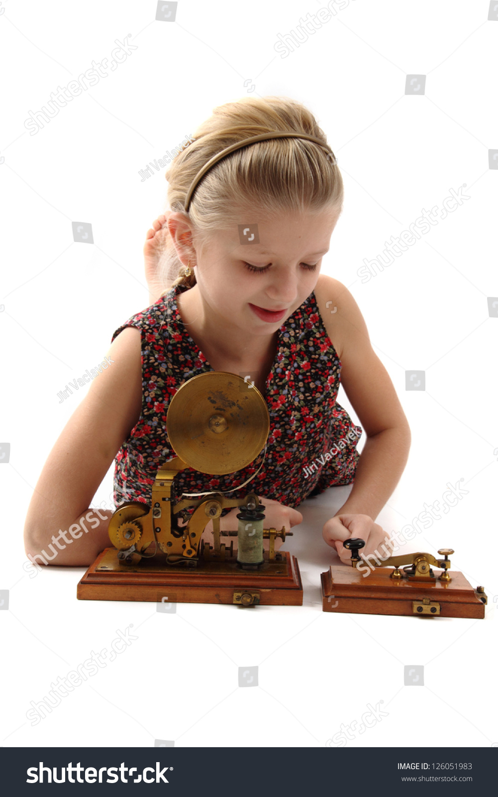 Girl Old Telegraph Stock Photo 126051983 | Shutterstock