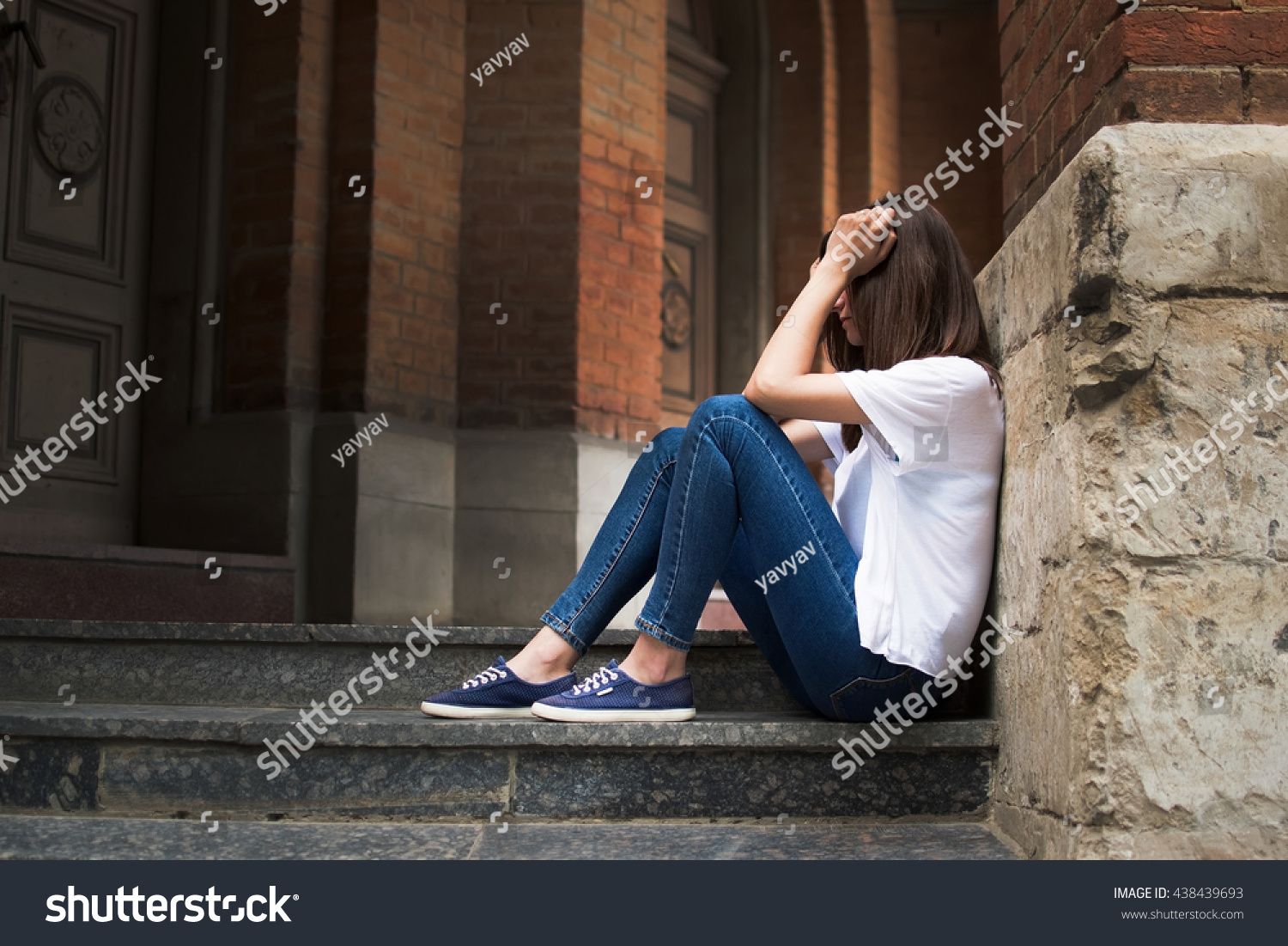 Girl Crying Stock Photo (Edit Now) 438439693