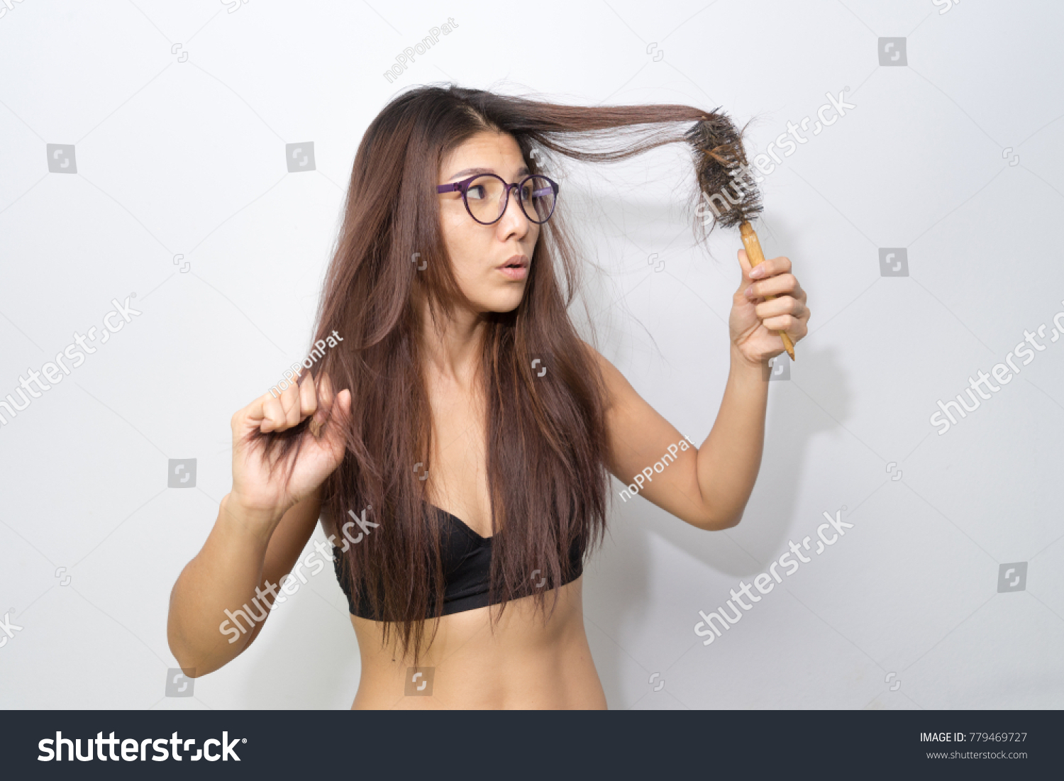 Girl Feeling Nervous Hair Loss On Stock Photo 779469727 Shutterstock