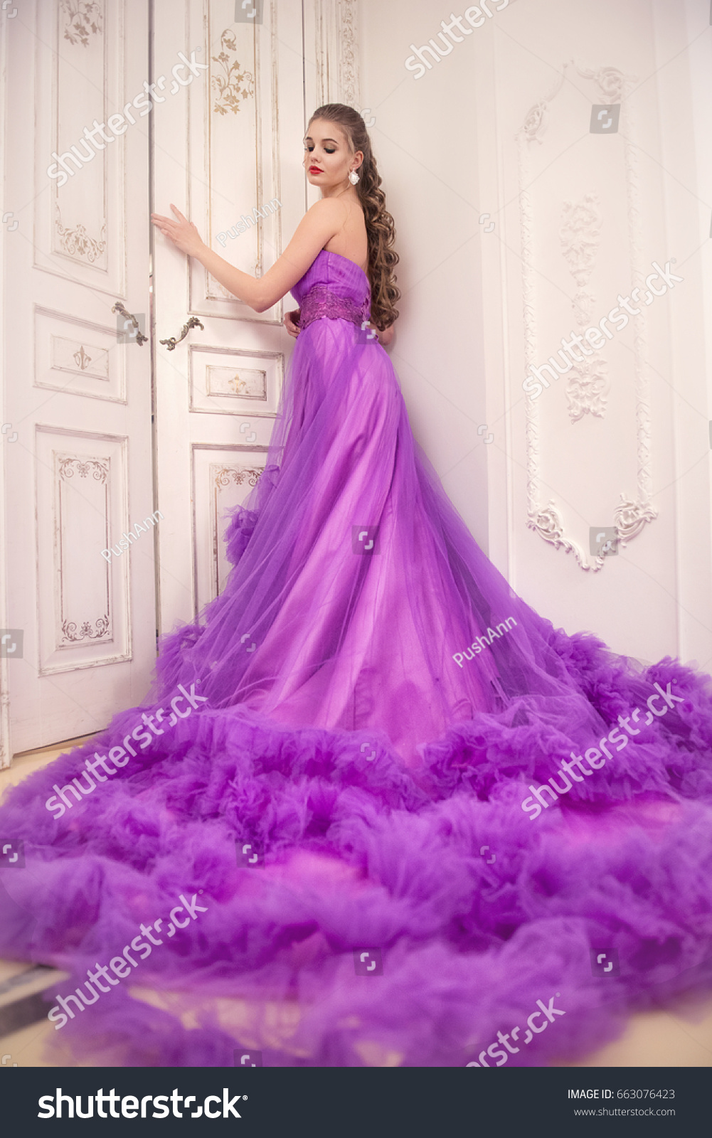 purple color dress for girl