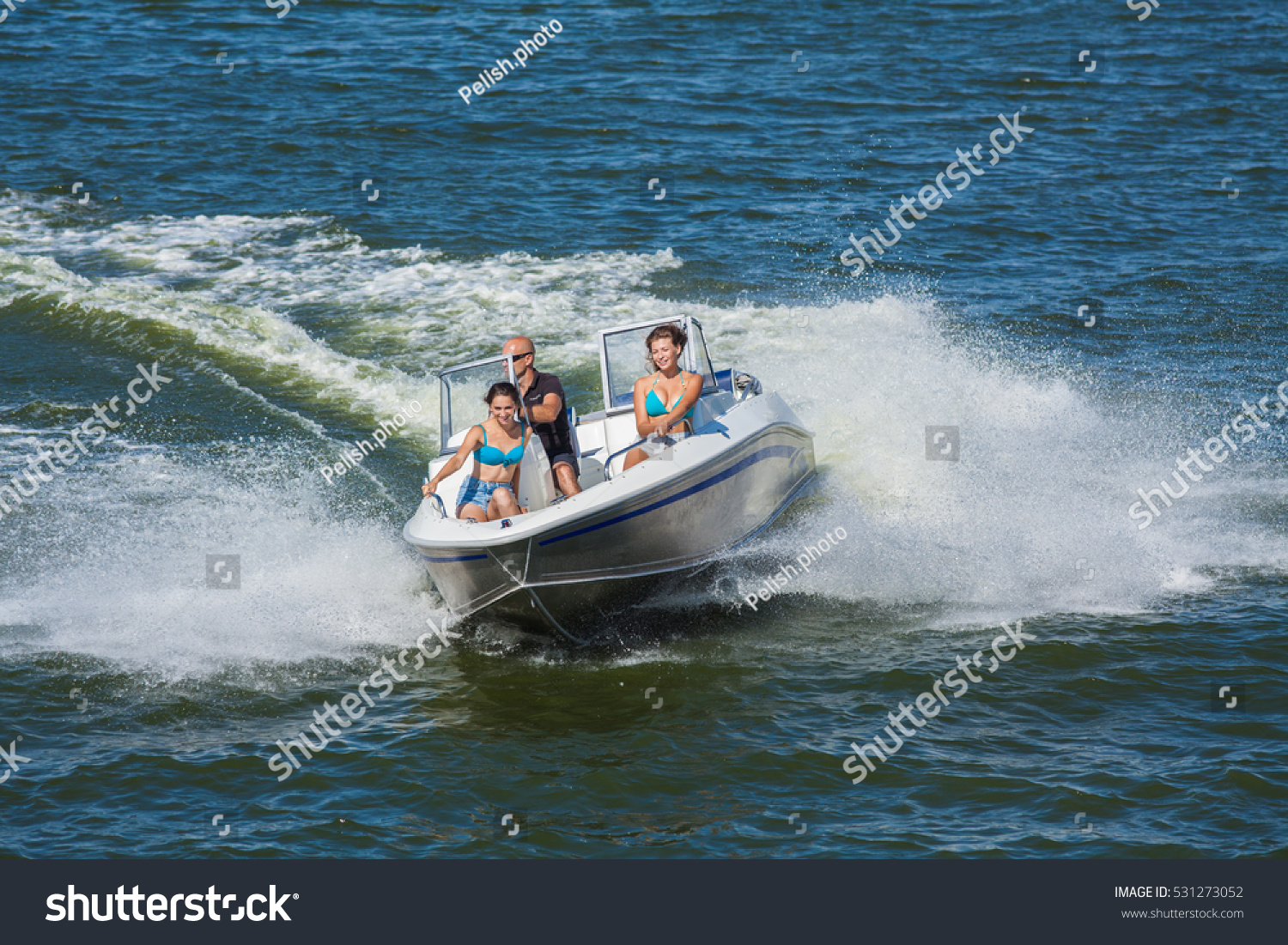 Girl On Boat Ride Drift Stock Photo 531273052 - Shutterstock-6054