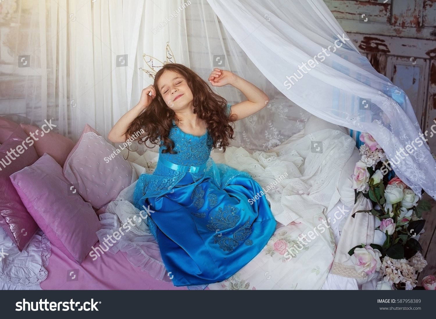 princess blue gown