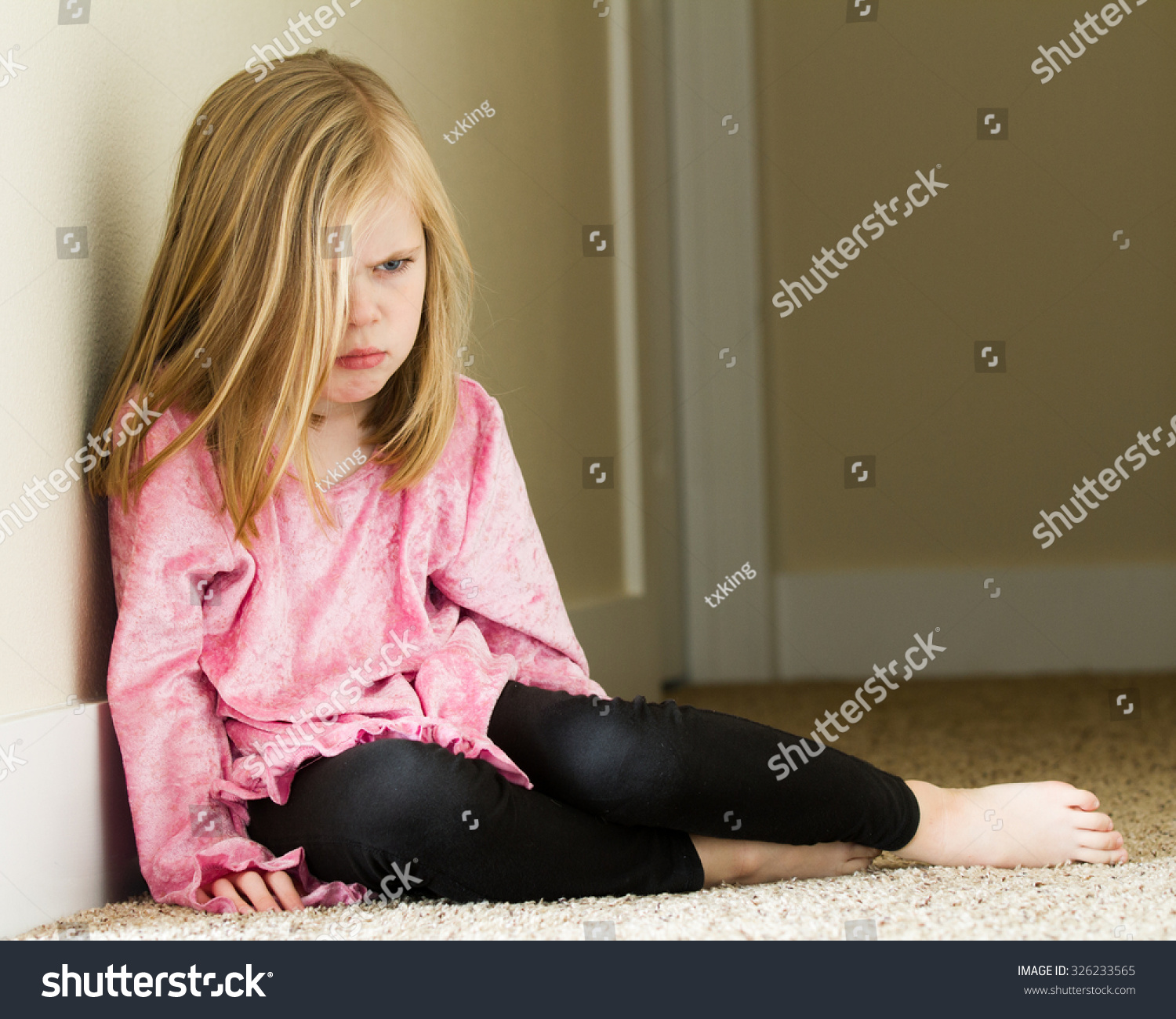 Girl Sitting Down Upset Having Bad Stock Photo (Edit Now) 326233565