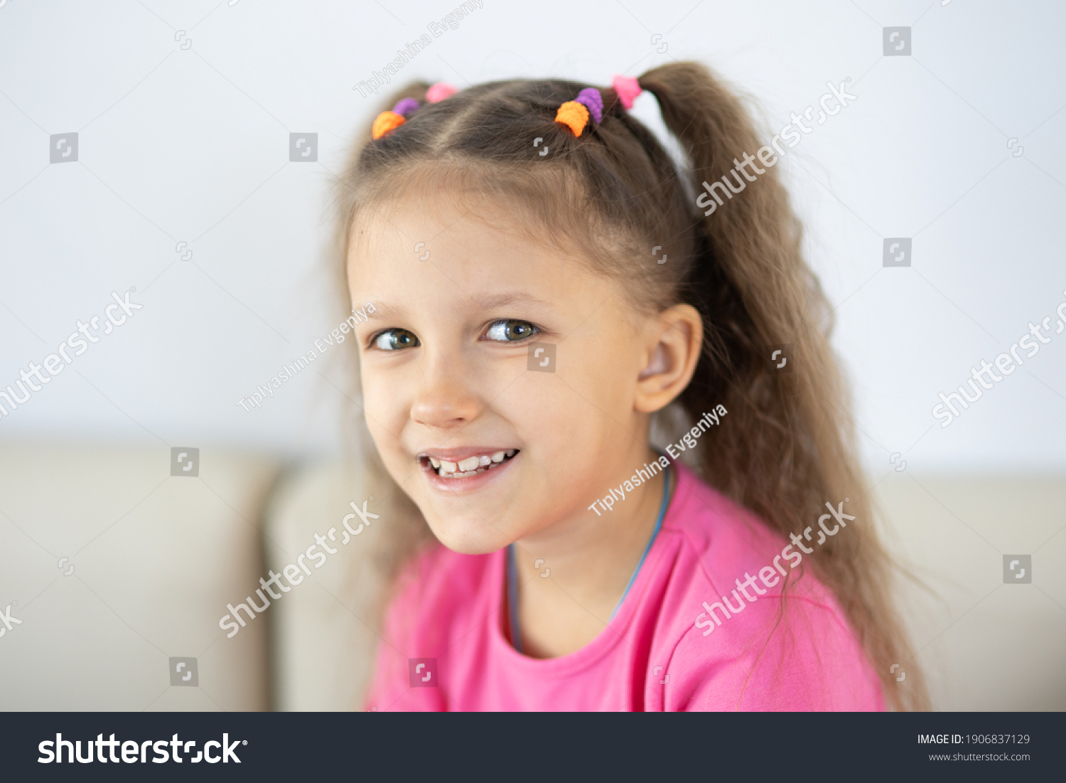 Girl Six Years Old Playing On Stock Photo 1906837129 | Shutterstock