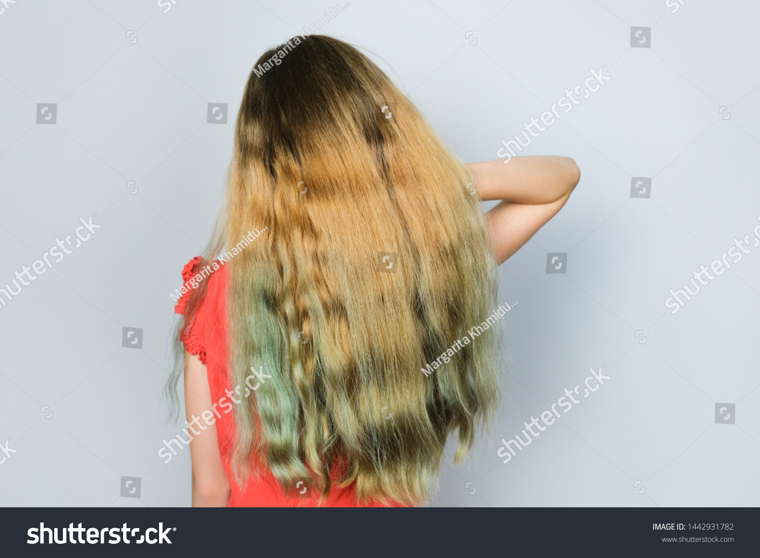 Girl Beautiful Thick Curly Hair Standing Stock Photo Edit Now