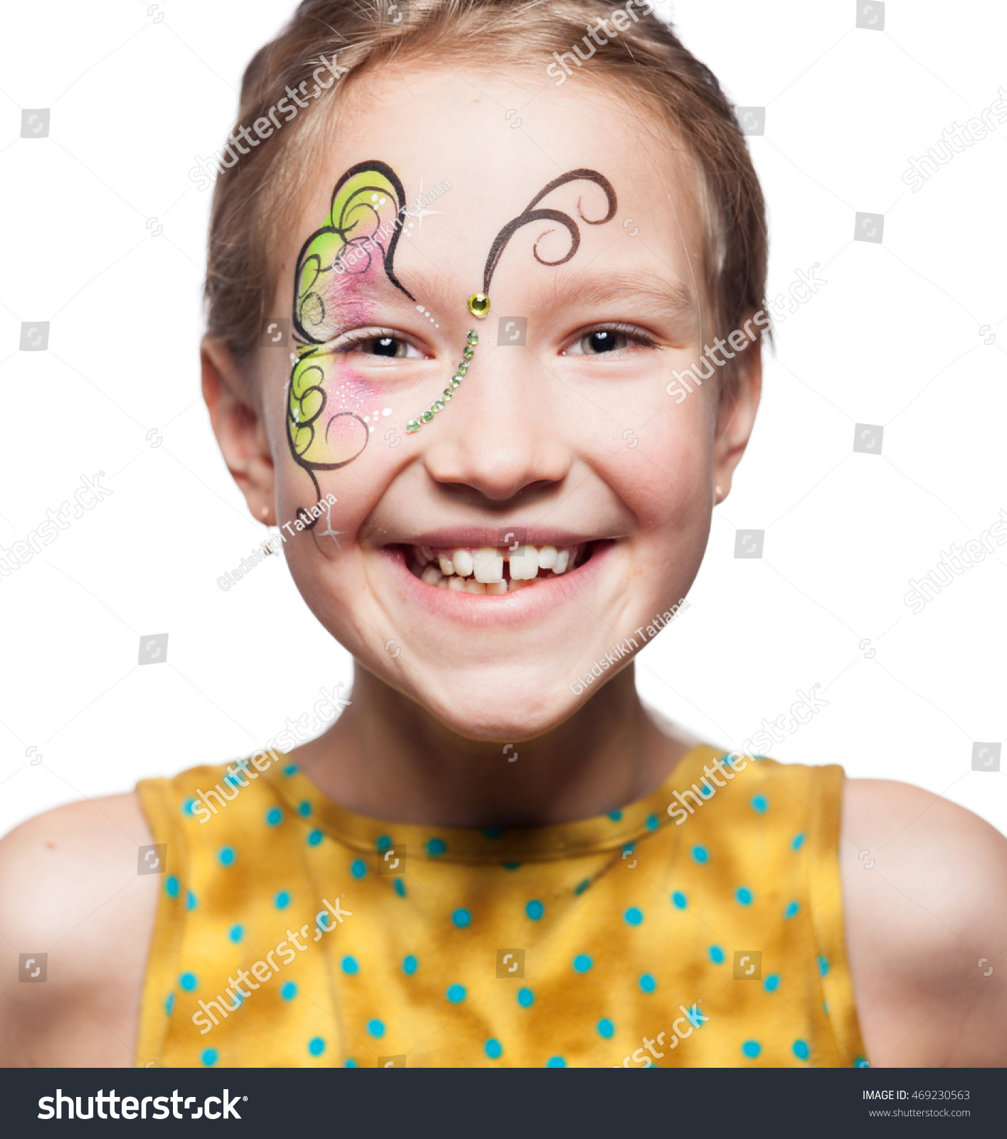 Girl Face Painting Child Body Art Stock Photo 469230563 | Shutterstock