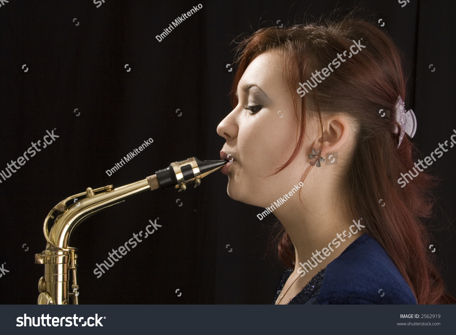 Girl With Sax Stock Photo 2562919 : Shutterstock