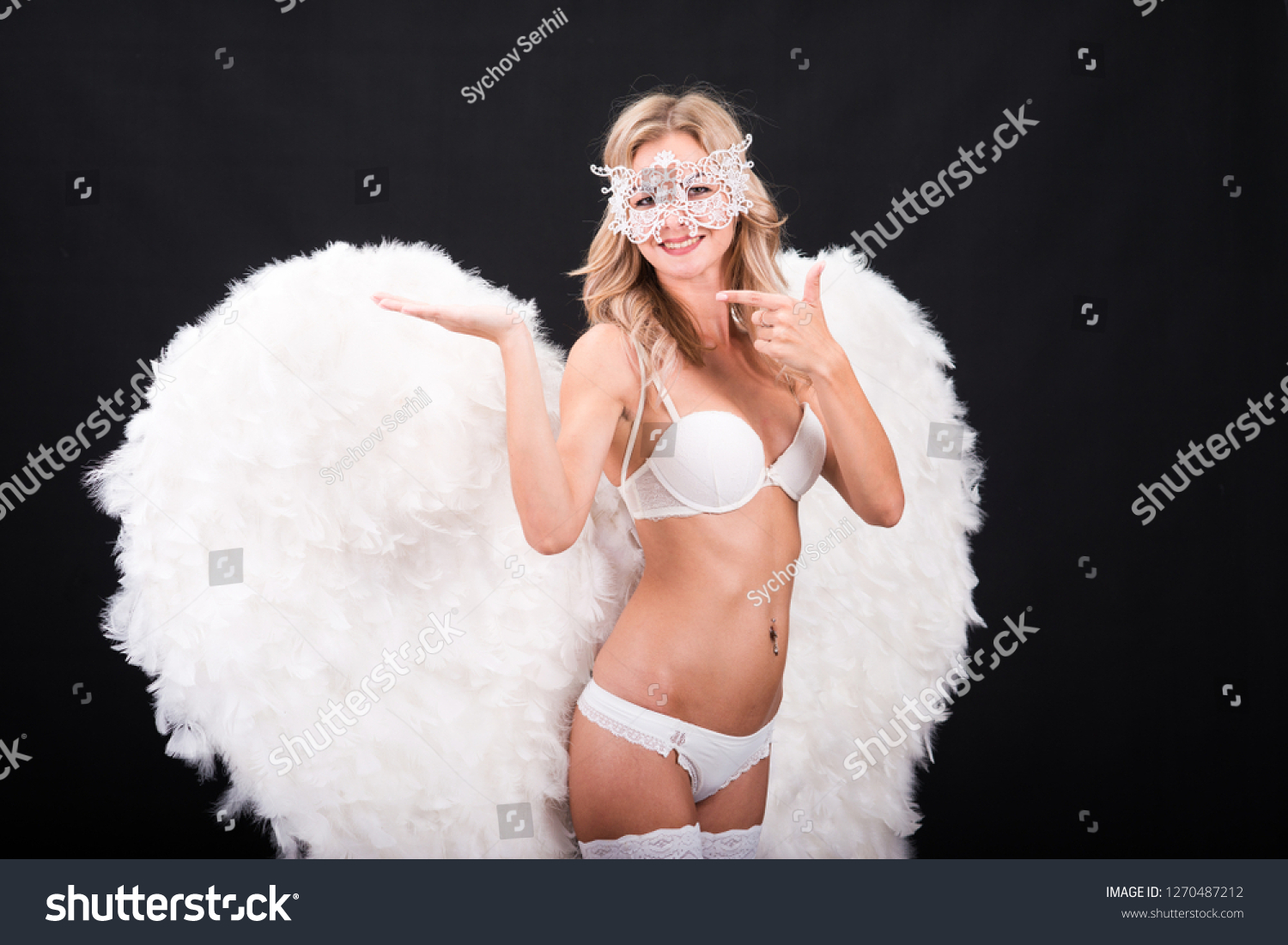 Angel in white underclothes