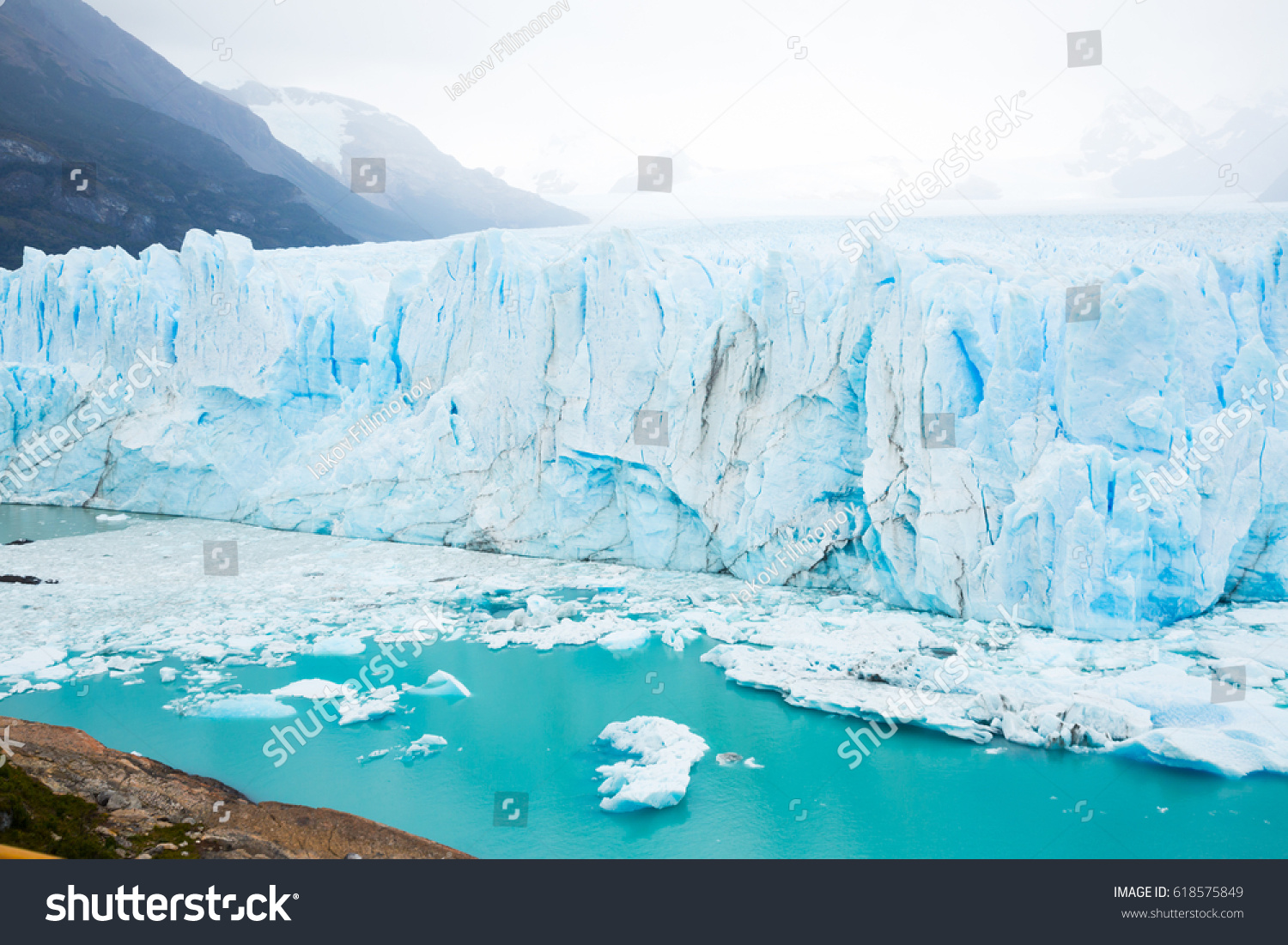 Glacier Perito Moreno Glaciar Perito Moreno Nature Stock Image