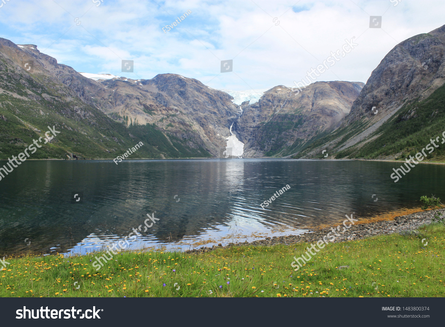 Hakuun Glaciers Norway Oksfjordjokelen Glacier Only Glacier Liittyva Arkistovalokuva Muokkaa Nyt 1483800374