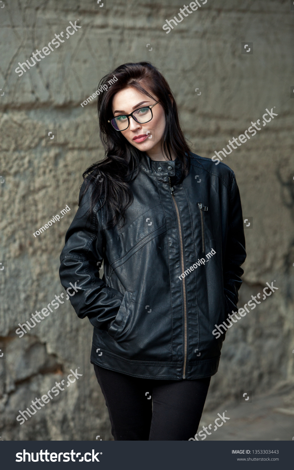 cute black leather jacket