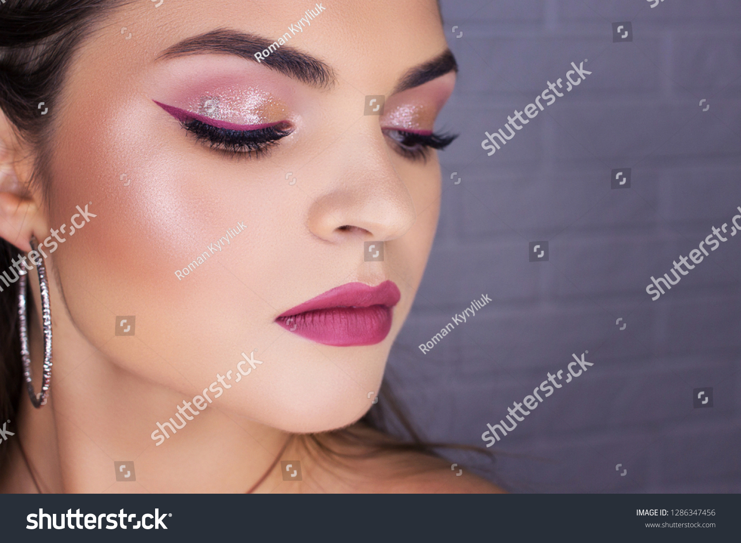Glamour Closeup Portrait Beautiful Woman Model Stock Photo Shutterstock