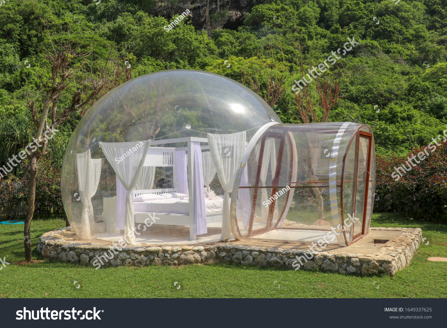 Glamping On Bali Beach Bubble House Stock Photo Edit Now 1649337625
