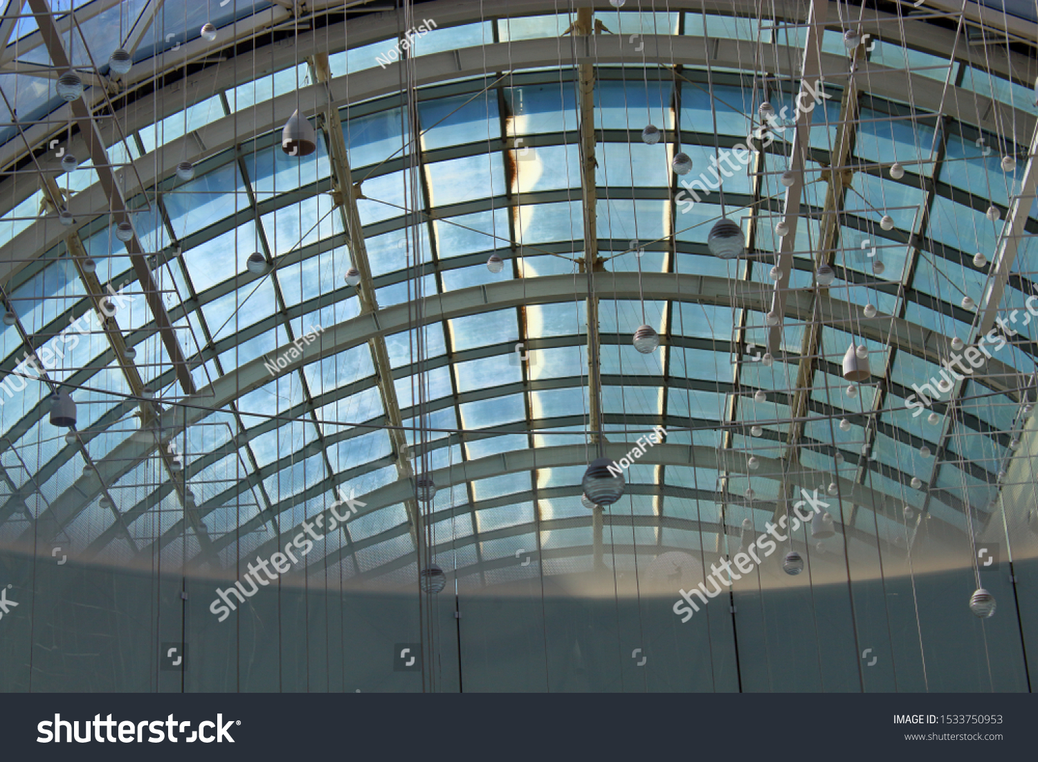 Glass Arch Building Metal Frames Pendant Stock Photo Edit Now