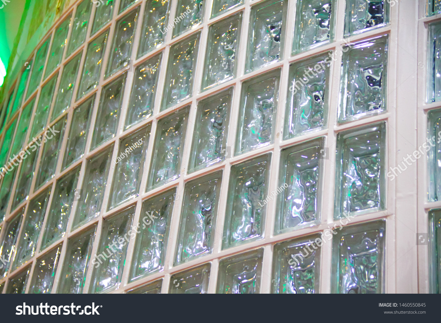 Glass Blocks Wall Modern Design Material Stock Photo Edit