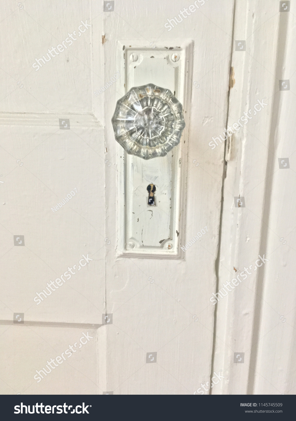 Glass Crystal Door Knob On Antique Stock Photo Edit Now 1145745509