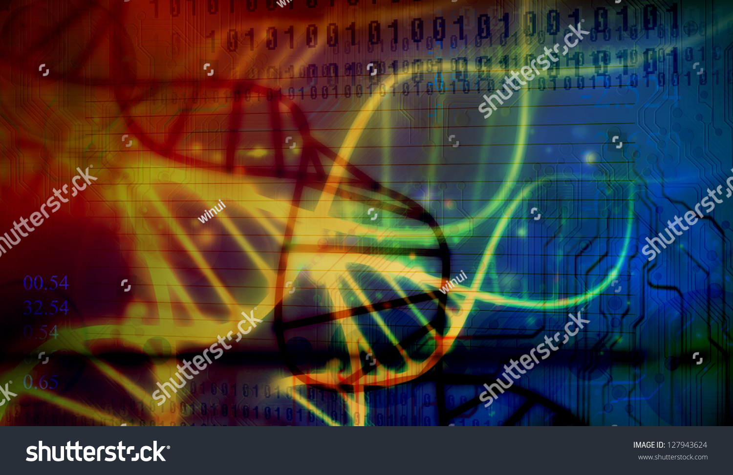 Glass Dna Molecule Over Red Stock Photo 127943624 : Shutterstock