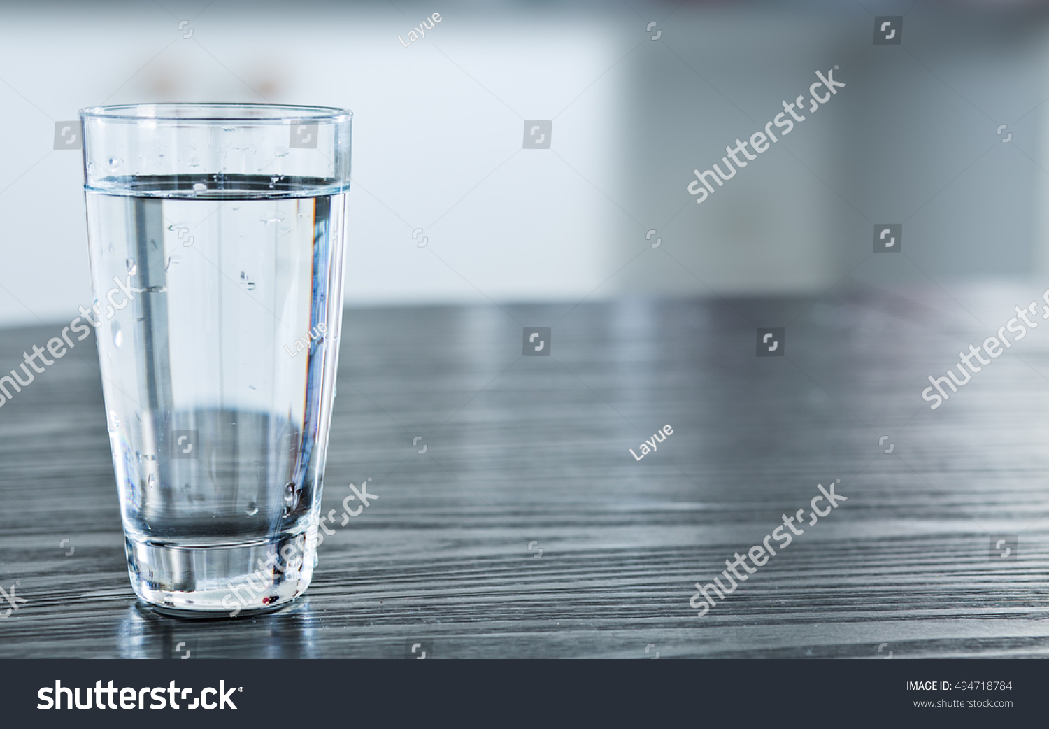 Glass Room Temperature Water On Black Stock Photo Edit Now