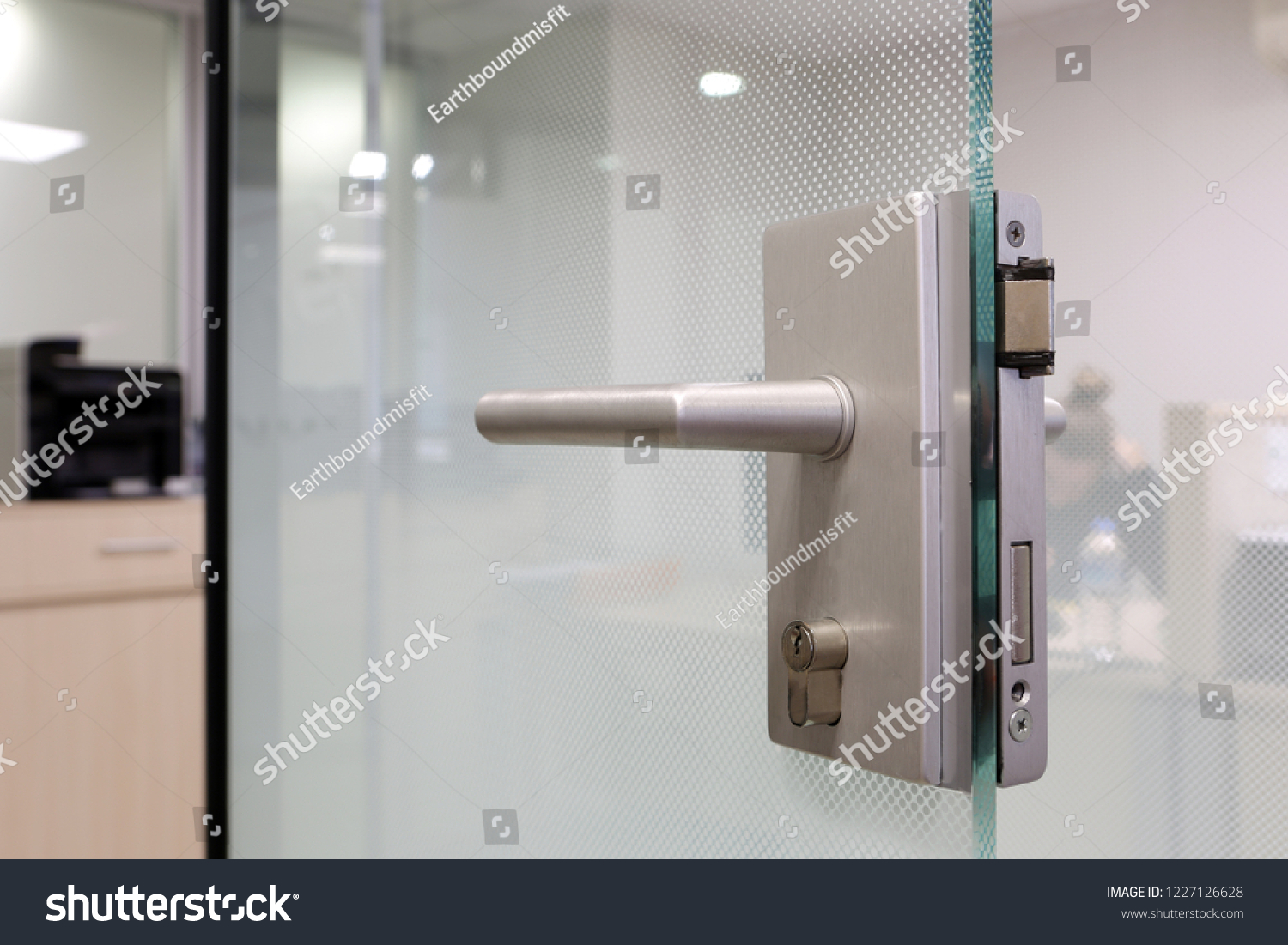 Glass Office Door Knob Lock Mechanism Stock Photo Edit Now