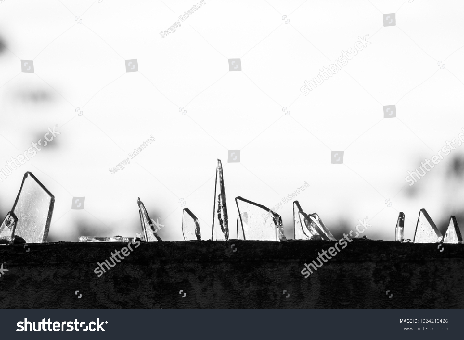 Glass Shards Used Protective Security Gate Stock Photo Edit Now 1024210426