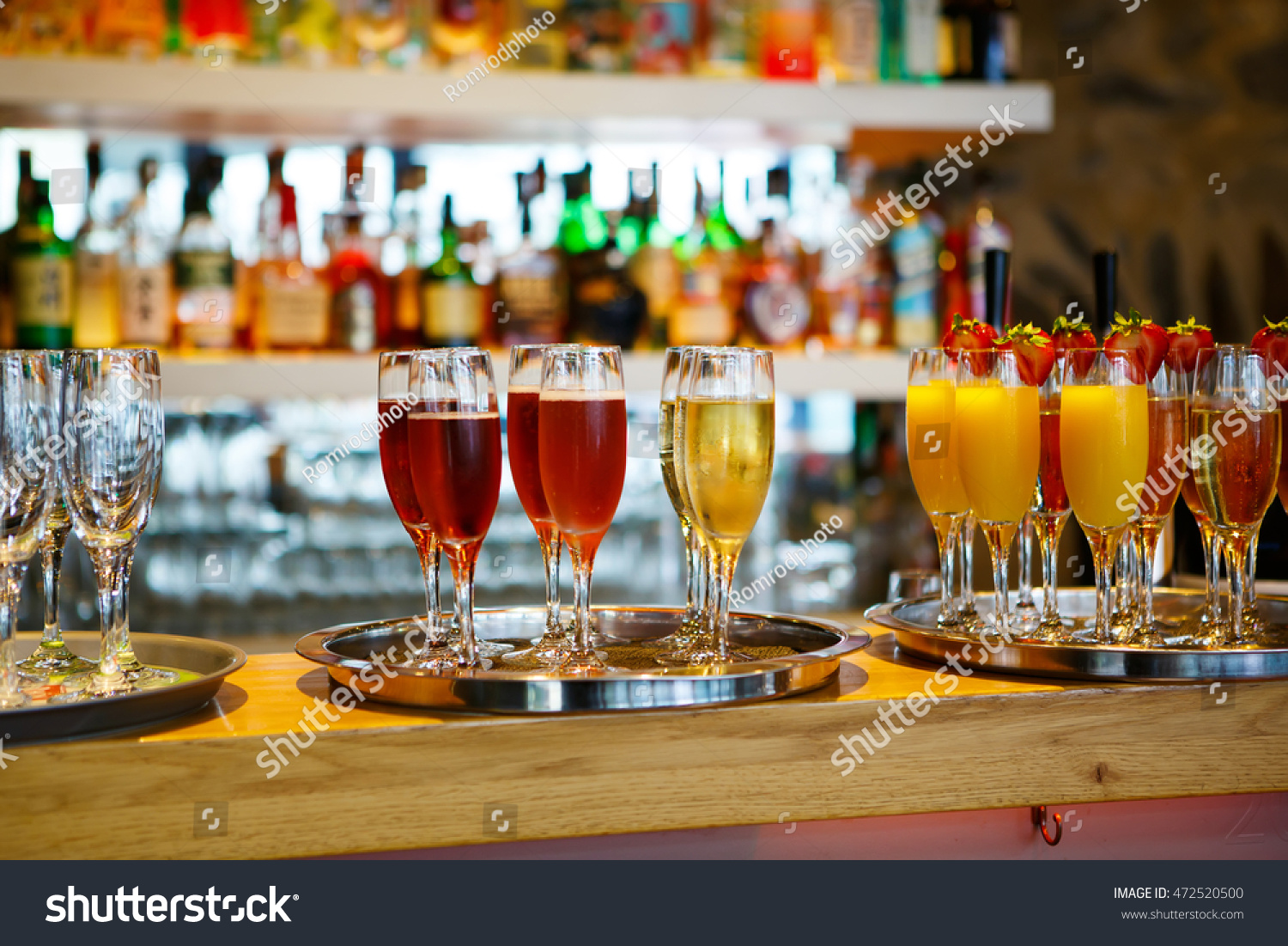 Glasses Champagne Delicious Punch Glasses Orange Royalty Free