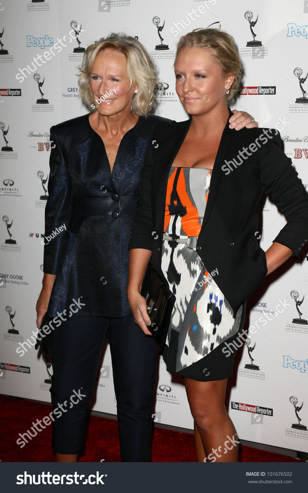 Glenn Close Daughter Annie 62nd Primetime Stock Photo 101676502 ...