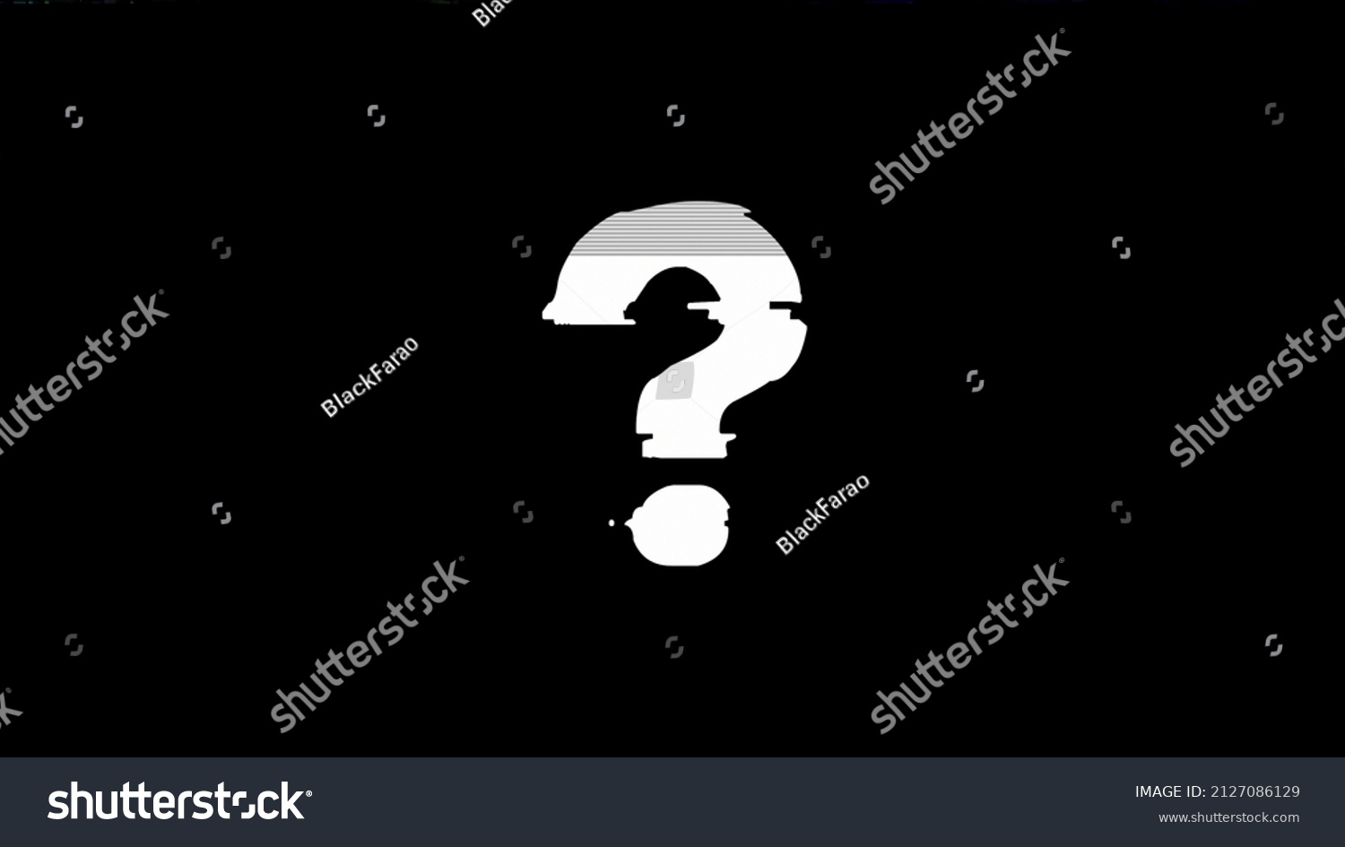 Glitch Modern Question Mark Line Icon Stock Illustration 2127086129