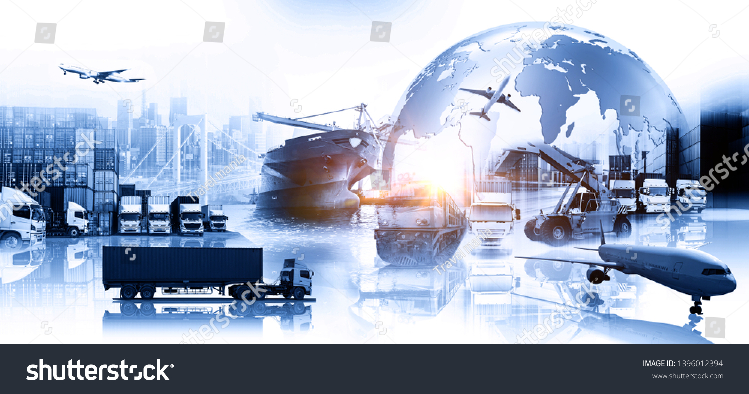 Global Business Container Cargo Freight Train Stock Photo 1396012394 ...