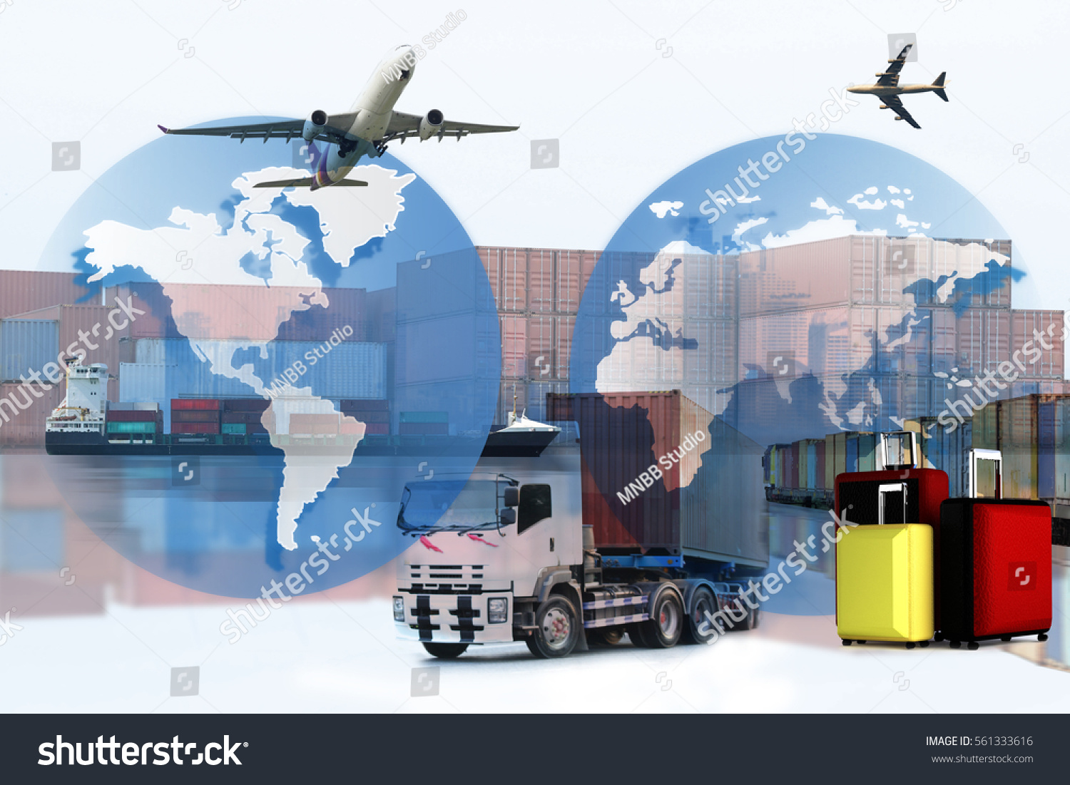 Global Logistics Network Concept Air Cargo Stock Photo (Edit Now) 561333616