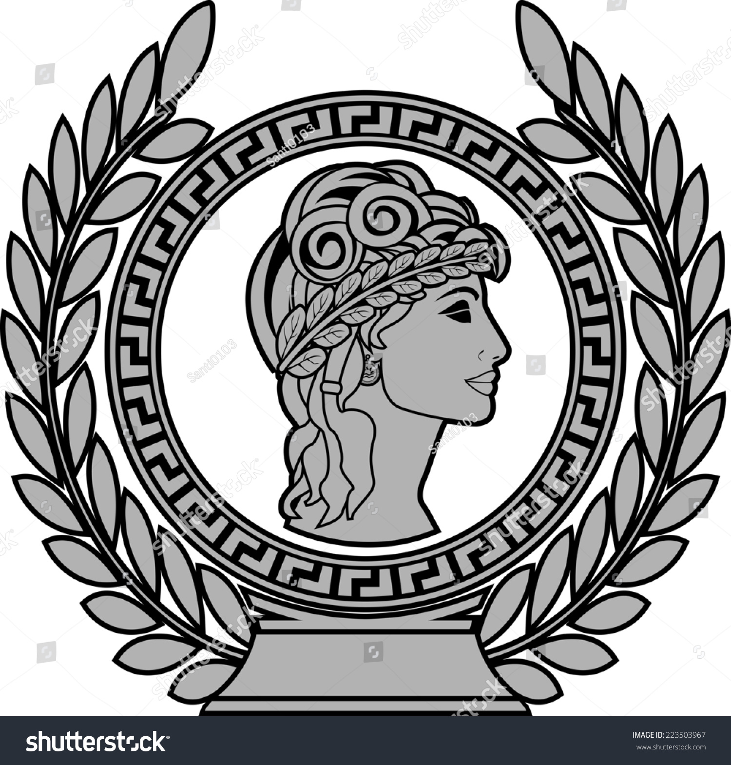 Glory Of Ancient Greek Woman 2. Raster Version Stock Photo 223503967 ...