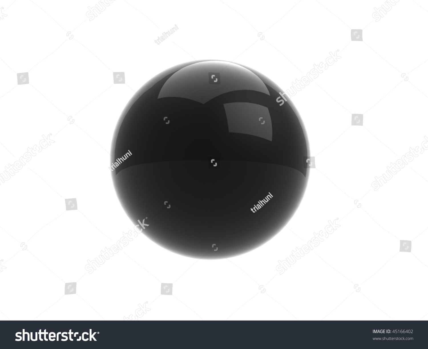 Glossy Black Pearl / Sphere Stock Photo 45166402 : Shutterstock