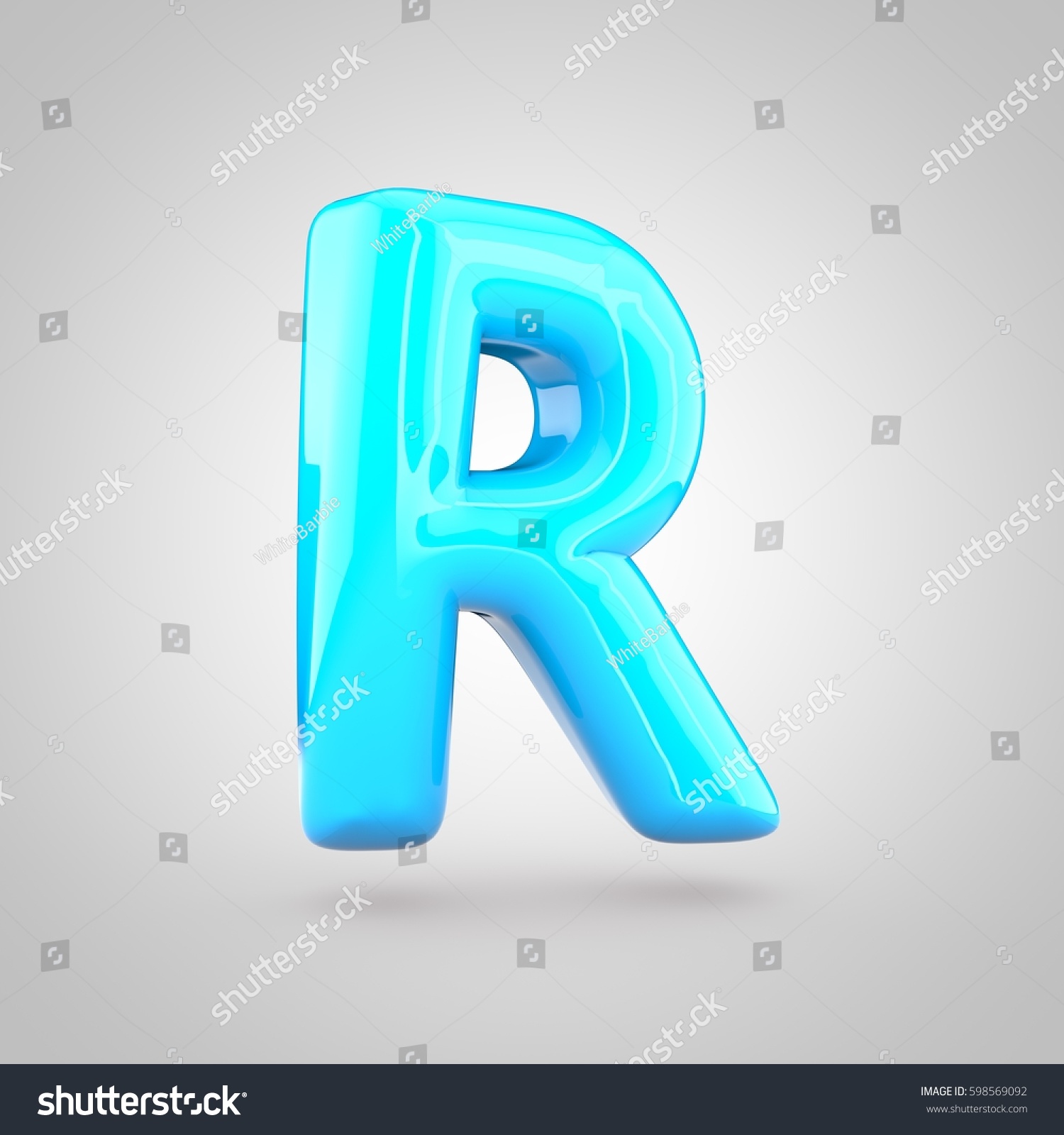 Royalty Free Stock Illustration Of Glossy Blue Paint Letter R