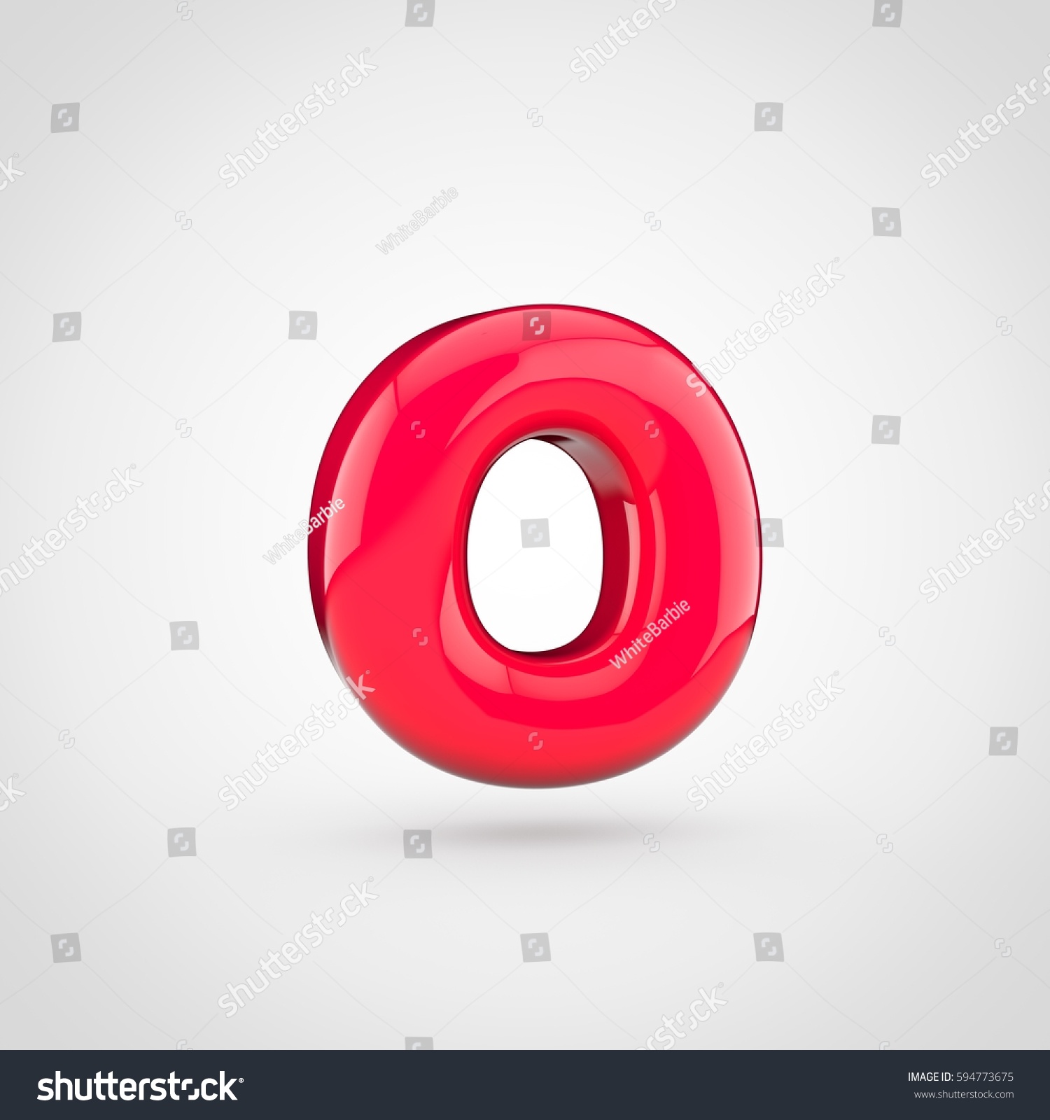 Royalty Free Stock Illustration Of Glossy Red Paint Letter O