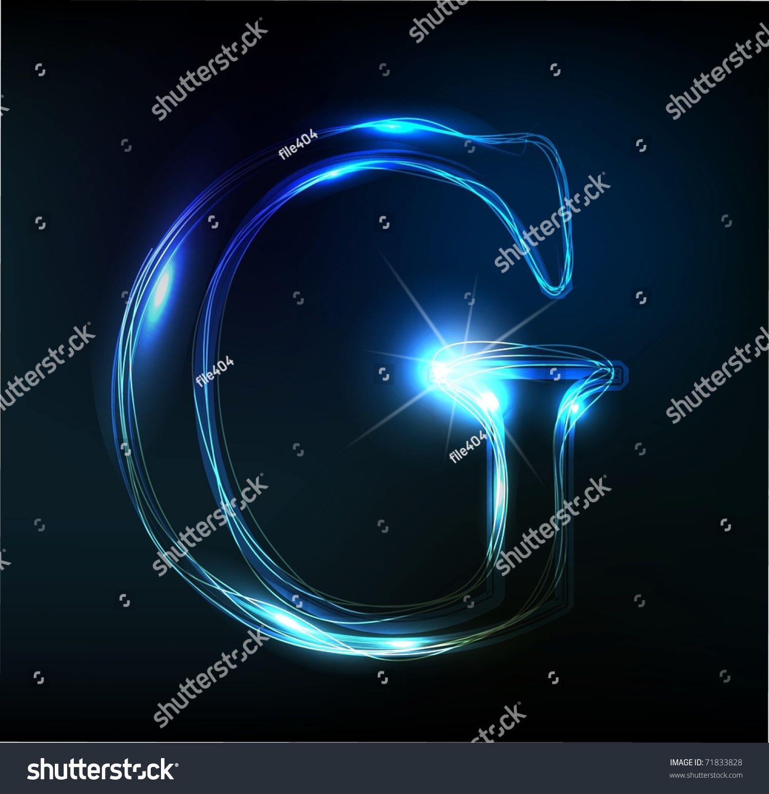 Glowing Neon Font Shiny Letter G Stock Illustration 71833828 - Shutterstock