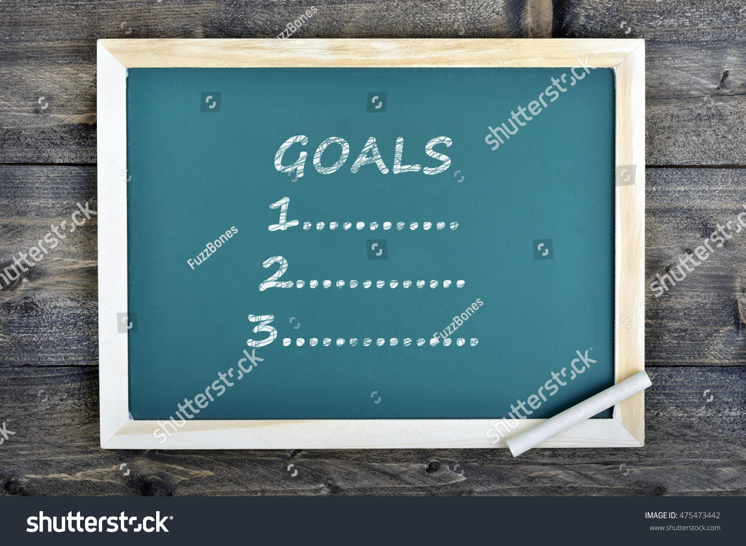 Goals Text On School Board Chalk Stock Photo 475473442 - Shutterstock