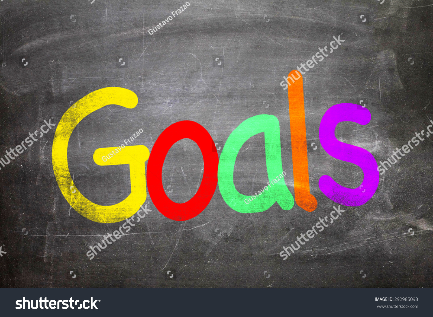  Gray Classic  Template Design Featuring Goals Written on a Chalkboard