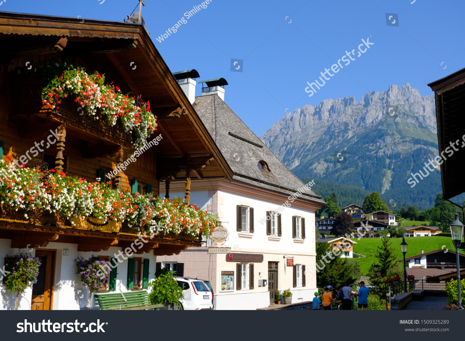 Going Austria 31 Aug 2019 Restaurant Royalty Free Stock Image